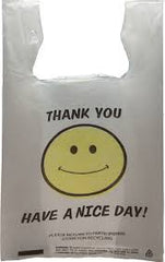 GROCERIES HDPE Plastic Thank You "Smiley Face" Take Out Bags