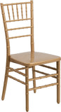HERCULES INDESTRUCTO Series Gold Resin Stacking Chiavari Chair
