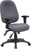 Mid-Back Multi-Functional Gray Fabric Executive Swivel Office Chair