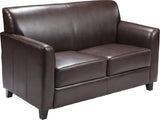 HERCULES Diplomat Series Brown Leather Loveseat