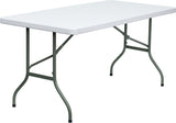 30''W x 60''L Granite White Plastic Folding Table