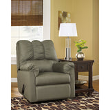 Signature Design by Ashley Darcy Rocker Recliner in Sage Fabric