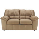 Signature Design by Ashley Dominator Loveseat in Mocha Fabric