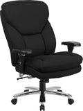 HERCULES Series 24/7 Intensive Use, Multi-Shift, Big & Tall 400 lb. Capacity Black Fabric Executive Swivel Chair with Lumbar Support Knob