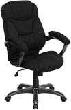 High Back Black Microfiber Contemporary Executive Swivel Office Chair
