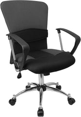 Mid-Back Grey Mesh Swivel Task Chair