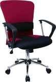 Mid-Back Burgundy Mesh Swivel Task Chair