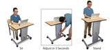 SCHOOL OFFICE STAND UP/SIT DOWN DESK BY WB