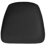 Hard Black Vinyl Chiavari Bar Stool Cushion