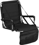 Folding Stadium Chair in Black