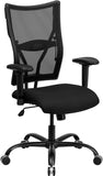 HERCULES Series 400 lb. Capacity Big & Tall Black Mesh Executive Swivel Office Chair with Height Adjustable Arms