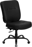 HERCULES Series 400 lb. Capacity Big & Tall Black Leather Executive Swivel Office Chair with Extra WIDE Seat