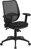 Mid-Back Gray Mesh Executive Swivel Office Chair with Back Angle Adjustment