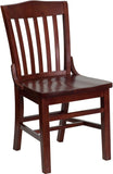HERCULES Series Mahogany Finished School House Back Wooden Restaurant Chair