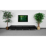 HERCULES Imagination Series Black Leather Four Seat Bench