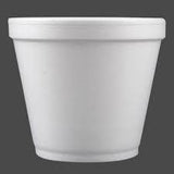 DART 8 OZ WHITE FOAM SQUAT FOOD CONTAINER Stock Number 8SJ12