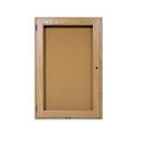 1-Door Enclosed Oak Bulletin Board, 24"H x 18"W