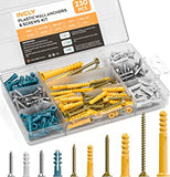 230 PCS Drywall Anchors and Screws Assortment Kit