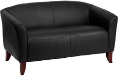 HERCULES Imperial Series Black Leather Loveseat