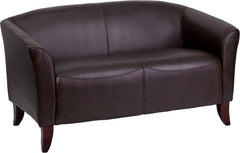 HERCULES Imperial Series Brown Leather Loveseat