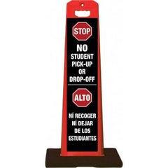 No Student Pick-up Or Drop-off Bi Lingual Sign