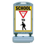 Portable School Yeild to Pedestrians w/ Tip & Roll Base
