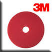 3M™ Low-Speed Buffer Floor Pads 5100, 13" Diameter, Red, 5/Carton