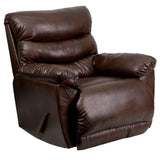 Contemporary Tonto Espresso Bonded Leather Rocker Recliner