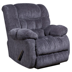 Contemporary Columbia Indigo Blue Microfiber Rocker Recliner