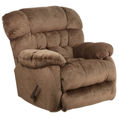 Contemporary Sharpei Espresso Microfiber Rocker Recliner