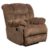 Contemporary Columbia Mushroom Microfiber Power Recliner with Push Button
