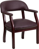 Burgundy Leather Conference Chair