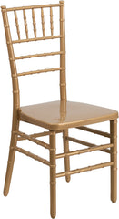 HERCULES INDESTRUCTO Series Gold Resin Stacking Chiavari Chair