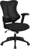 High Back Black Designer Mesh Executive Swivel Office Chair with Mesh Padded Seat