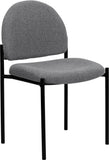 Gray Fabric Comfortable Stackable Steel Side Chair