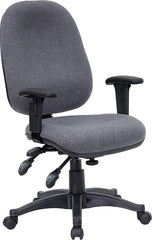 Mid-Back Multi-Functional Gray Fabric Executive Swivel Office Chair