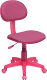 Pink Fabric Ergonomic Swivel Task Chair