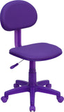 Purple Fabric Ergonomic Swivel Task Chair