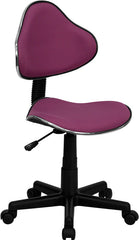 Lavender Fabric Ergonomic Swivel Task Chair