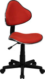 Red Fabric Ergonomic Swivel Task Chair