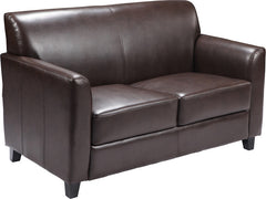 HERCULES Diplomat Series Brown Leather Loveseat