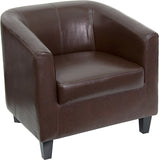 Brown Leather Office Guest Chair / Reception Chair