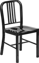 Black Metal Indoor-Outdoor Chair