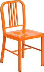 Orange Metal Indoor-Outdoor Chair