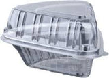 Dart C54HT1 6x6x3 Clear Hinged Tray Pie Wedge CONTAINER