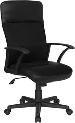 High Back Black Leather and Mesh Executive Swivel Office Chair