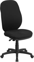High Back Black Fabric Ergonomic Swivel Task Chair with Flex Back