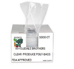 PRODUCE POLY BAGS 6X3X15