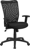 High Back Black Mesh Executive Ergonomic Swivel Office Chair with Arms