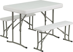 Plastic Folding Table and Benches
